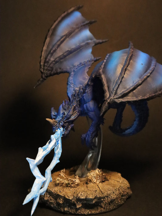 Blue Dragon Dragon DnD miniature painted mini for Dungeons and Dragons Heroquest pathfinder Tabletop RPG